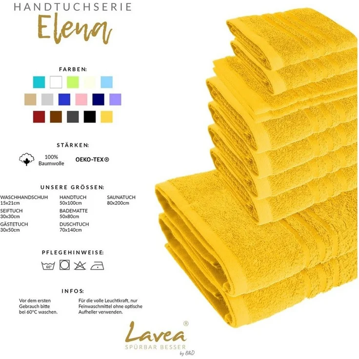 Lavea Seiftuch Elena, 30x30cm aus 100% Baumwolle, einzigartig weiche Seiftücher (Set, 10-St), ideal für die schonende Reinigung von Gesicht und Händen – Bild 2