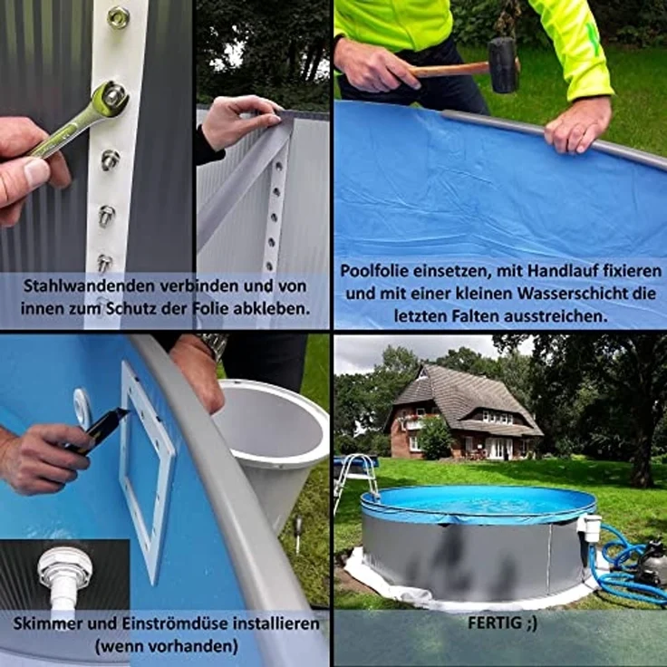 SUMMER FUN Rundpool SKIMMY II (Set, 3-tlg), mit Sicherheitsleiter und Kartuschenfilteranlage – Bild 6