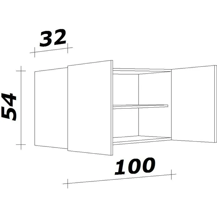 Flex-Well Hängeschrank Bergen (B x H x T) 100 x 54,8 x 32 cm – Bild 2
