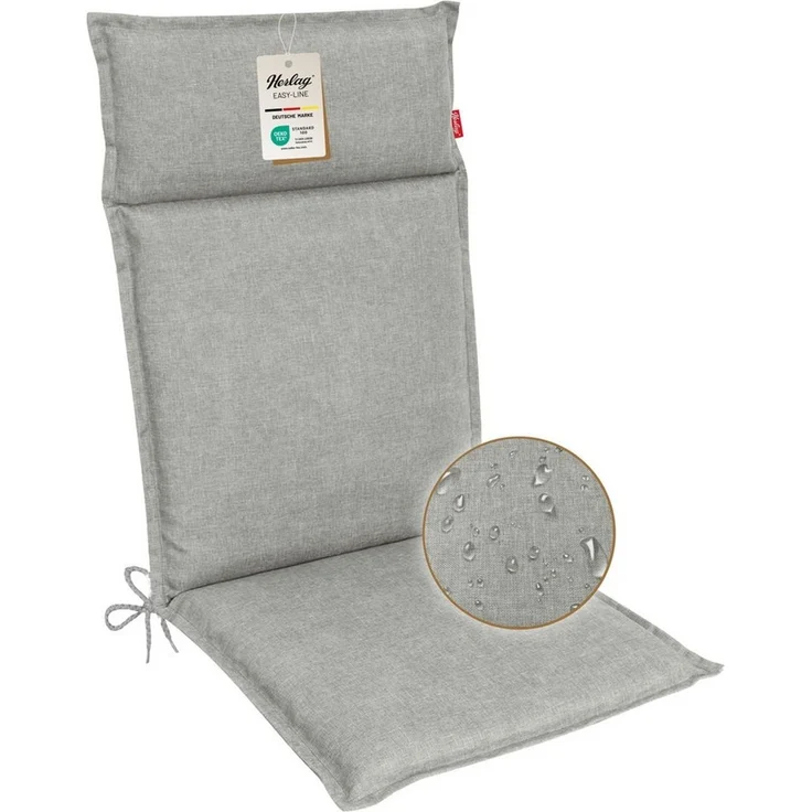 Herlag Hochlehnerauflage Bea Gartenstuhlauflage Wasserabweisend 120x50x4,5cm, (1 St), Polsterauflage für Klappstühle mit UV- & Fleckschutz – Bild 1
