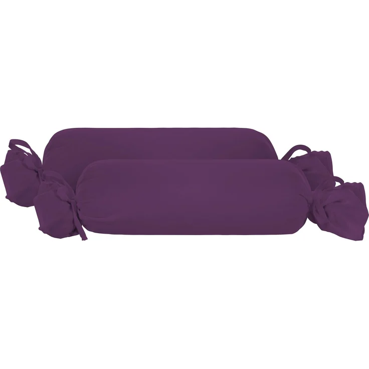 biberna Feinjersey-Kopfkissenbezug, dunkel violett, 15x40 cm – Bild 1