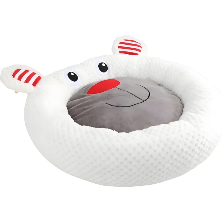AFP Hundebett Happy Holidays Merry Comfortable Bed Eisbär, 3 x 52 x 52 cm – Bild 1