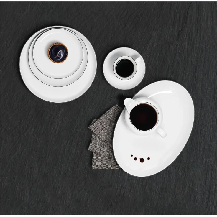 Kaffee-Obertasse 0,22 l Lido Black Line Seltmann Weiden Kaffeetasse - MikrowelleBackofen geeignet, Spülmaschinenfest – Bild 2