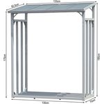 Quick Star Kaminholzregal ALU Kaminholzregal Pro 130 x 70 x 185 cm 1,6 m³, BxTxH:130 x 70 x 185 cm