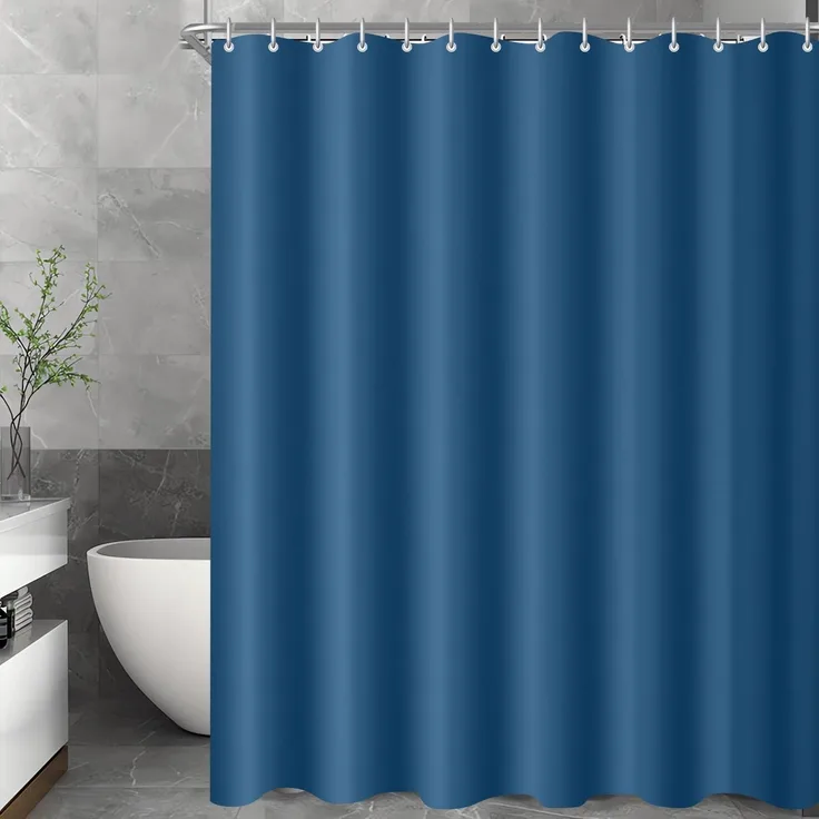 Duschvorhang 100x200 Polyester waschbar Dunkelblau 100 x 200 cm