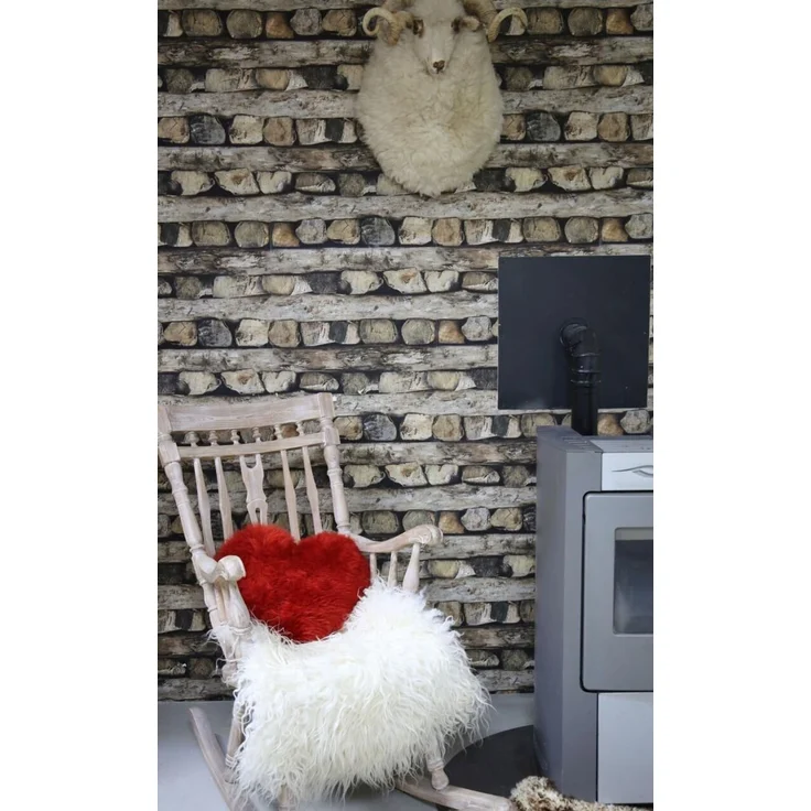 Lammfellkissen - HERZ Farbe: Rot – Bild 8