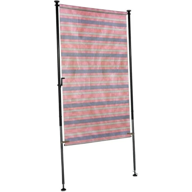 Angerer Freizeitmöbel GmbH Balkonsichtschutz Standard - Senkrechtmarkise für Sicht- und Sonnenschutz - Montage ohne Bohren und Dübeln - ideale Balkonmarkise für Mietwohnungen (Orange-Beige, 150 cm)