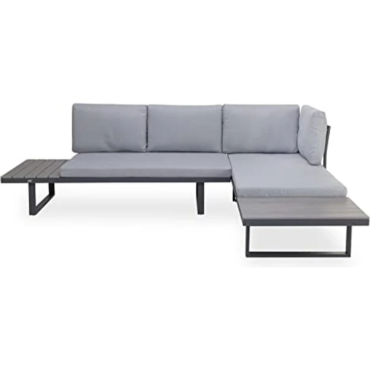 Loungeecke Outdoor Dubai grau Garten-Sofa Loungesofa Outdoorsofa Gartensofa Loungeelement – Bild 4