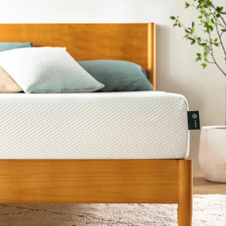 Zinus Matratze aus Schaumstoff, Memory Foam, Weiß, Single
