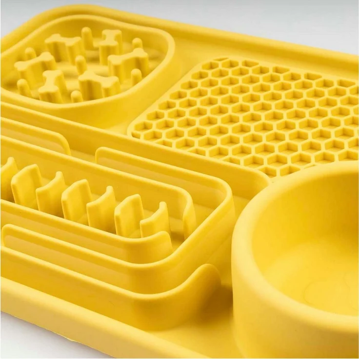DUVO+ Napf Duvoplus Anti-Schlingnapf 3-in-1 - gelb – Bild 4