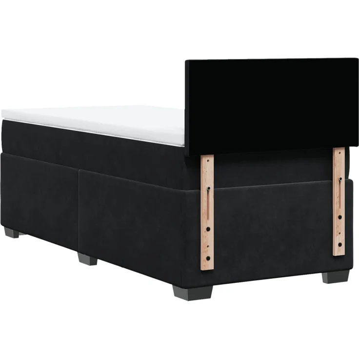 vidaXL Boxspringbett mit Matratze Schwarz 90x190 cm Samt 3288482 – Bild 8
