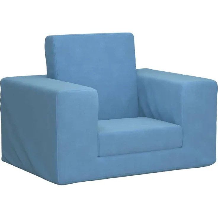 vidaXL Schlafsofa für Kinder Blau Weicher Plüsch 4104788