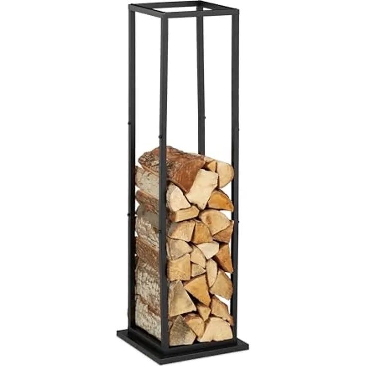 Hohes Kaminholzregal aus Metall 10048597