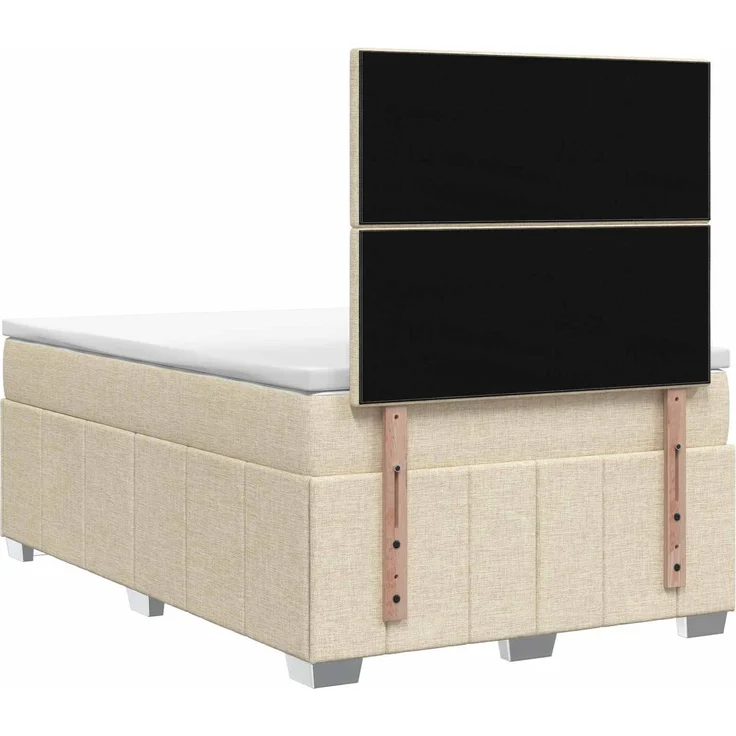 vidaXL Boxspringbett mit Matratze Creme 120 x 190 cm Stoff 3454097 – Bild 8
