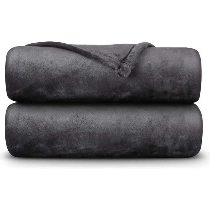 Kuscheldecke Cashmere Touch 150x200cm ( Anthrazit ) Flauschige Wohndecke für Sofa, Couch und Bett, Tagesdecke OEKO-TEX - Sofaüberwurf