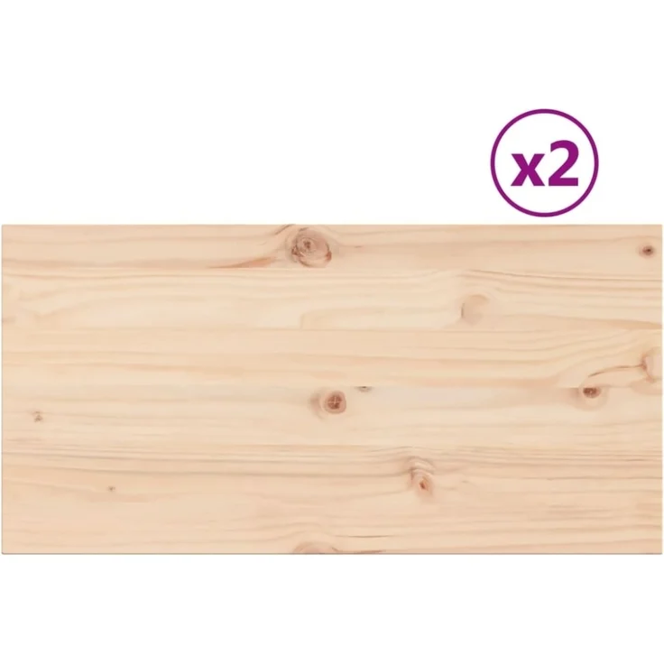 vidaXL Tischplatten 2 Stk. 90x45x2,5 cm Rechteckig Massivholz Kiefer 847430 – Bild 6