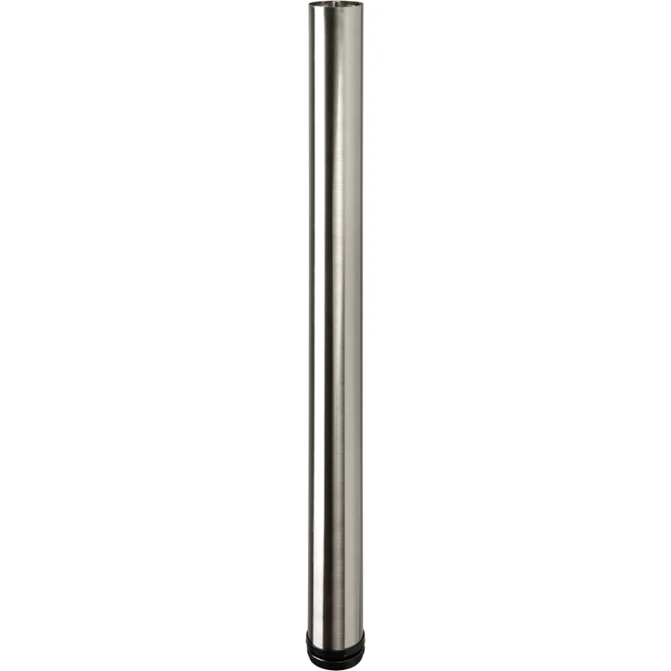 Hettich Möbelfuß 6,0 x 70 -73 cm Edelstahl-Optik - 1 Stück – Bild 1