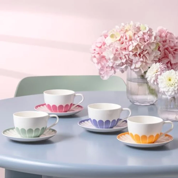Villeroy & Boch Fleur Bleu Frühstücksobertasse / Cappuccinoobertasse – Bild 4