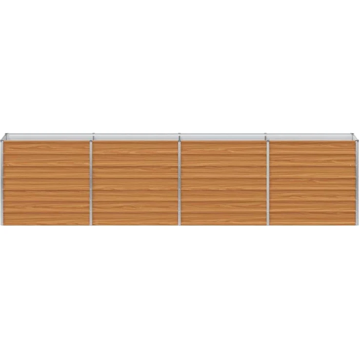 vidaXL Hochbeet Hellbraun 320 x 40 x 77 cm Verzinkter Stahl 42017332 – Bild 2