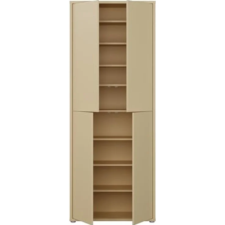 FORTE Schuhschrank Alice Springs, Schuhschrank, Höhe 191,9 cm, 4 Türen, viel Platz (B/H/T 74,5/191,9/34,9 cm) Stauraumschrank, Mehrzweckschrank, Breite 74,5 cm, mit 8 Böden – Bild 4