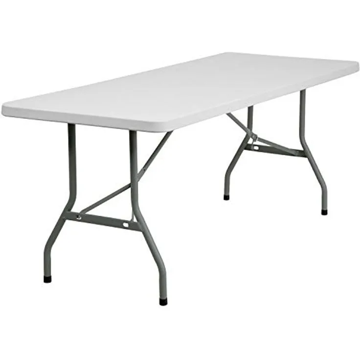 Flash Möbel 76,2 cm W x 182,9 cm L Granit weiß Kunststoff Klapptisch