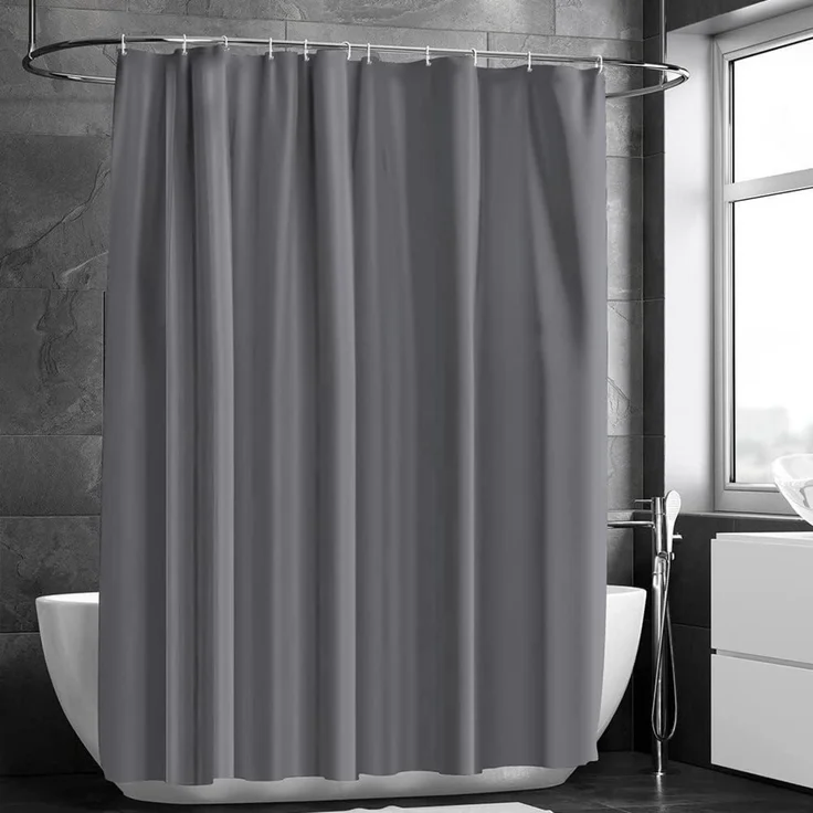Duschvorhang Anti-schimmel Wasserdicht Schnelltrocknend 180x180 cm Grau – Bild 8