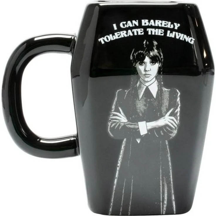 Mad Monkey Tasse Wednesday Addams Socken und Tasse Geschenkset