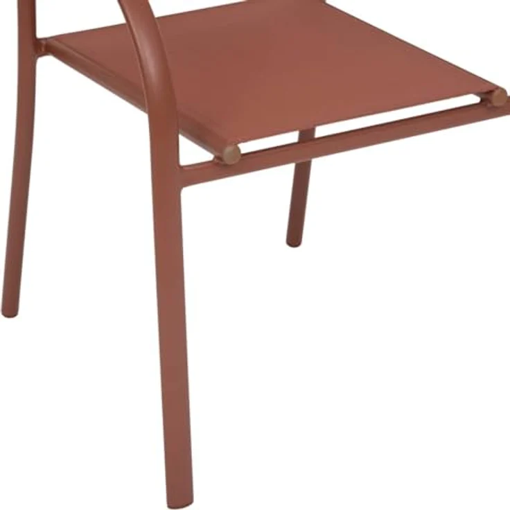 Hespéride - Piazza Gartenstuhl, Mahagonibraun, Aluminium, stapelbar, rostbeständig - Für Terrasse, Gartenstuhl – Bild 4