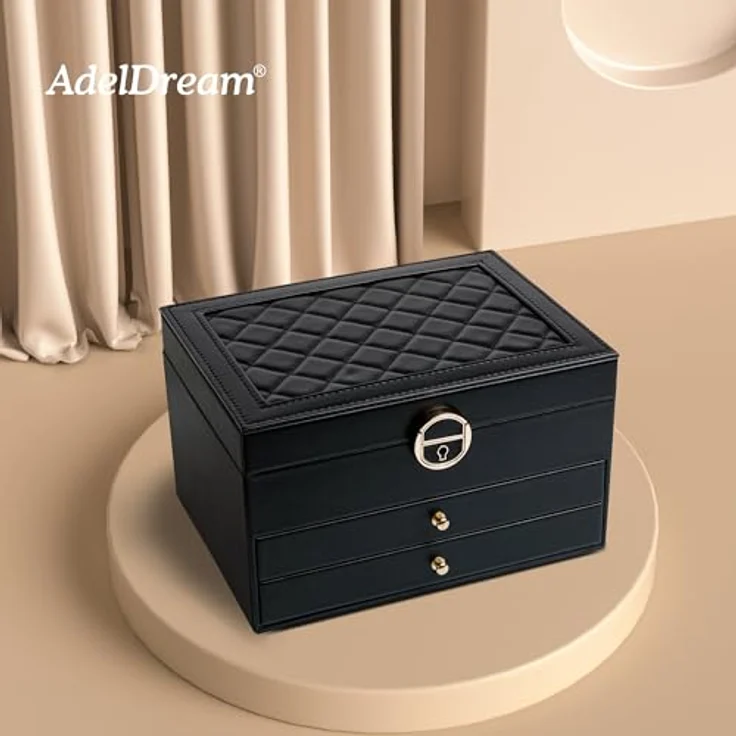 AdelDream Schmuckkasten AdelDream Schmuckkasten dreistöckige Schmuckbox – Bild 9