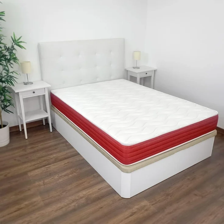 DUÉRMETE ONLINE Viskoelastische Lite Matratze, wendbar, fest und bequem, für Winter/Sommer, Weiß, Höhe 30 cm, 180x190 cm – Bild 2