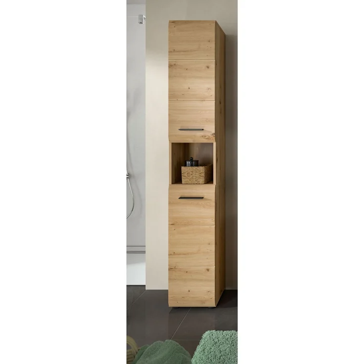 Hochschrank (B/H/T: 30x185x30 cm) in Artisan Oak Nachbildung und Artisan Oak Nachbildung – Bild 6