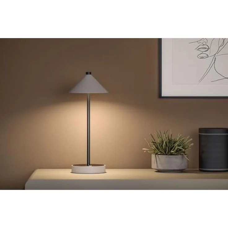 Paulmann 71176 LED Akkuleuchte Pellini 37cm White Switch dimmbar beige schwarz – Bild 6