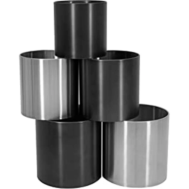 EUROPALMS STEELECHT-40 Nova, Edelstahlübertopf, anthrazit, Ø40cm – Bild 5