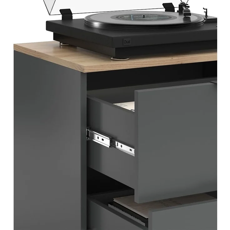 Wohnwand Wido Anthrazit 3 Teile Vicco – Bild 6