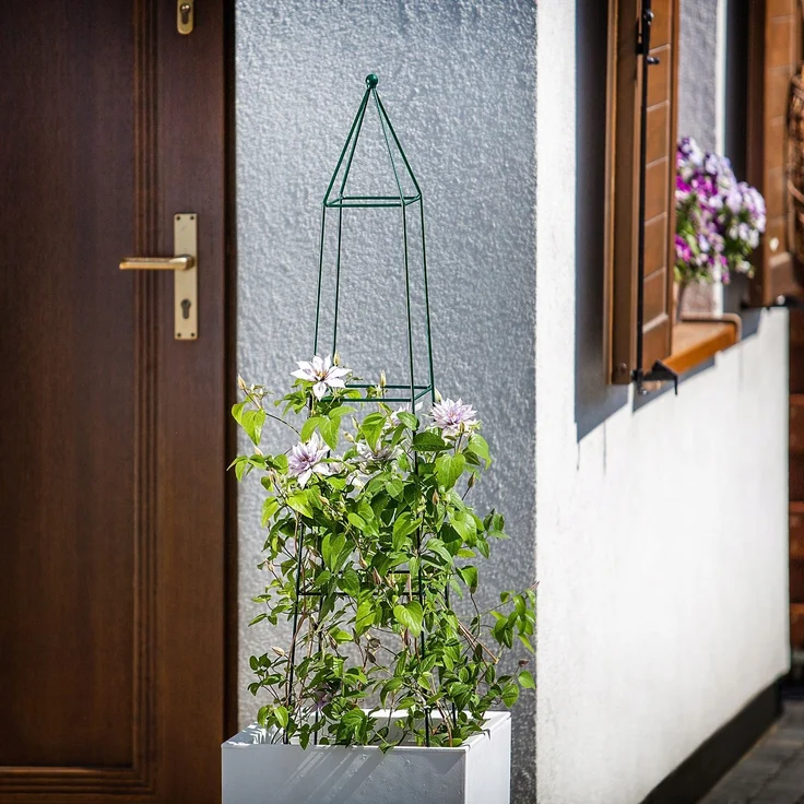 KADAX Gartenpergola aus Metall, Pyramide für Weinreben, Rosensäule, 120 cm, für den Garten – Bild 5