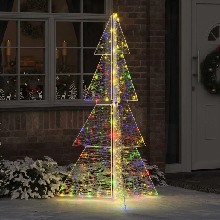 vidaXL Weihnachtsbaum Mehrfarbig 180 cm Acryl 240 LEDs 42019213 – Bild 1
