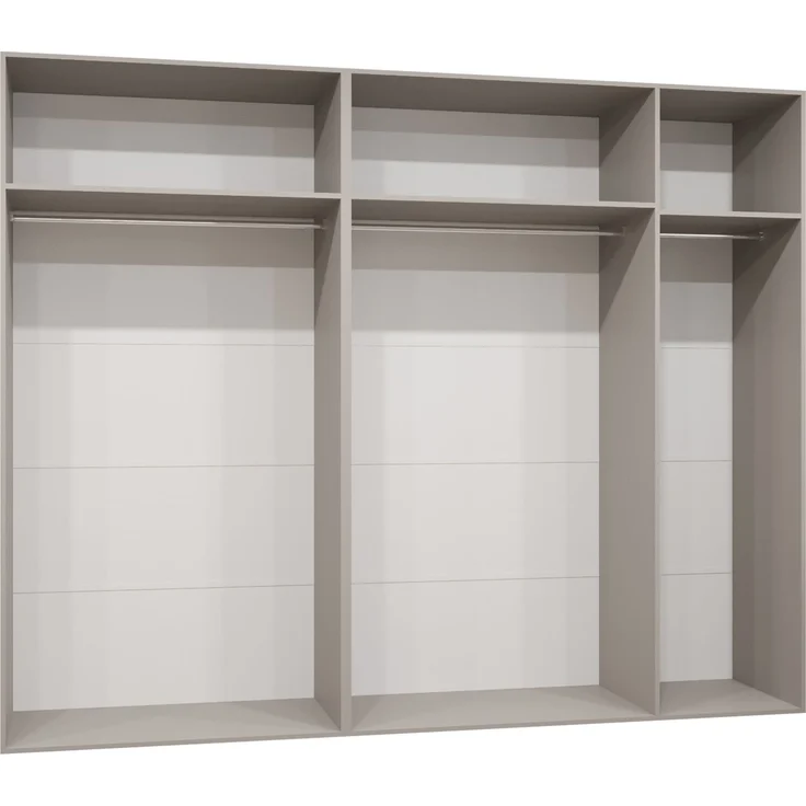 Kleiderschrank Veluna III 250 (Farbe: Weiß / Weiß + Gold) – Bild 4