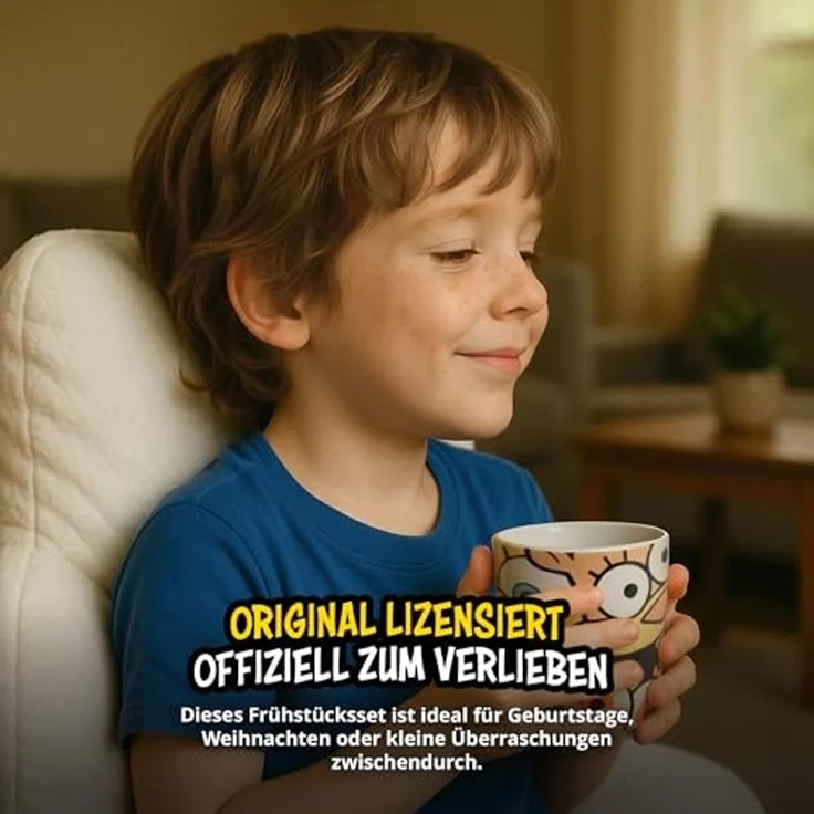 United Labels® Frühstücks-Geschirrset Spongebob Schwammkopf - allover - 3-tlg, 1 Personen, Porzellan – Bild 6