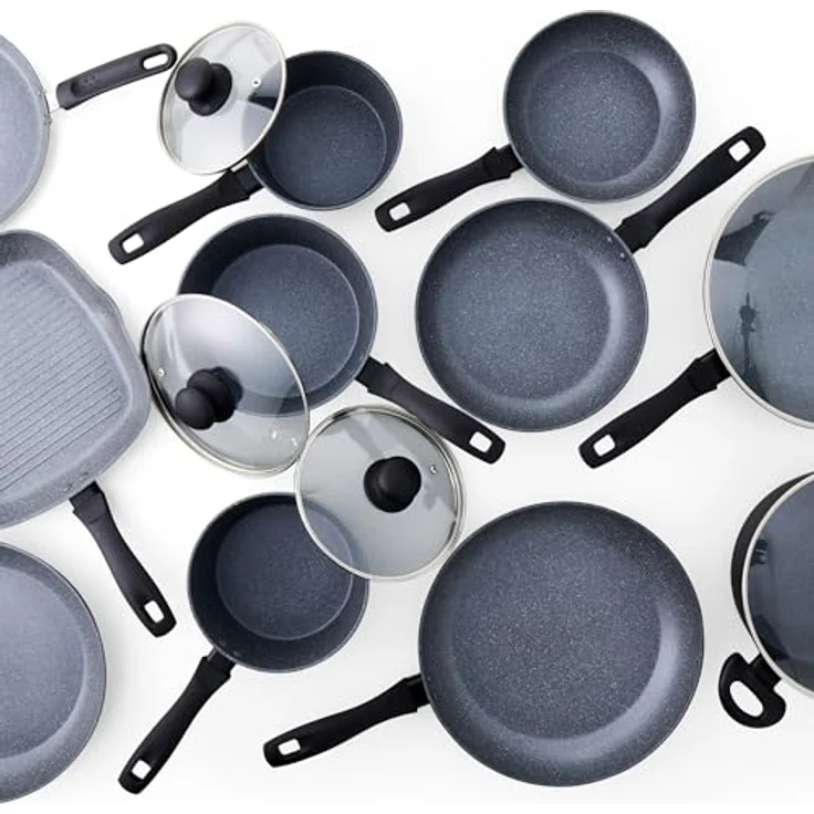 Russell Hobbs RH028011EU7 Metallic Marmor 30 cm Bratpfanne - Antihaftbeschichtete Eier-/Omelettpfanne, Induktionsherd-kompatibel, Pfannkuchen-/Crêpe-Pfanne, Kochgeschirr aus geschmiedetem Aluminium – Bild 8