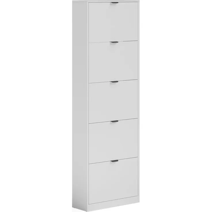 Schuhkipper Gizmo Weiß 59x181.1 cm mit 5 Fächern Vicco