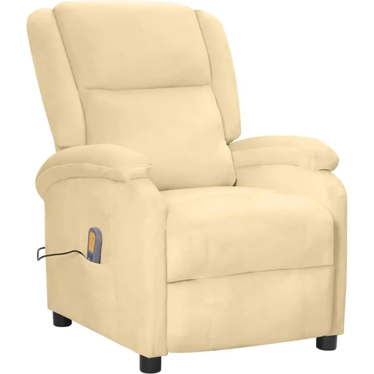 vidaXL Massagesessel Creme Samt [342419]