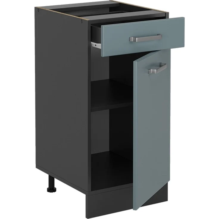 Küchenunterschrank R-Line Blau-Grau 40 cm AP Marmor Vicco – Bild 4