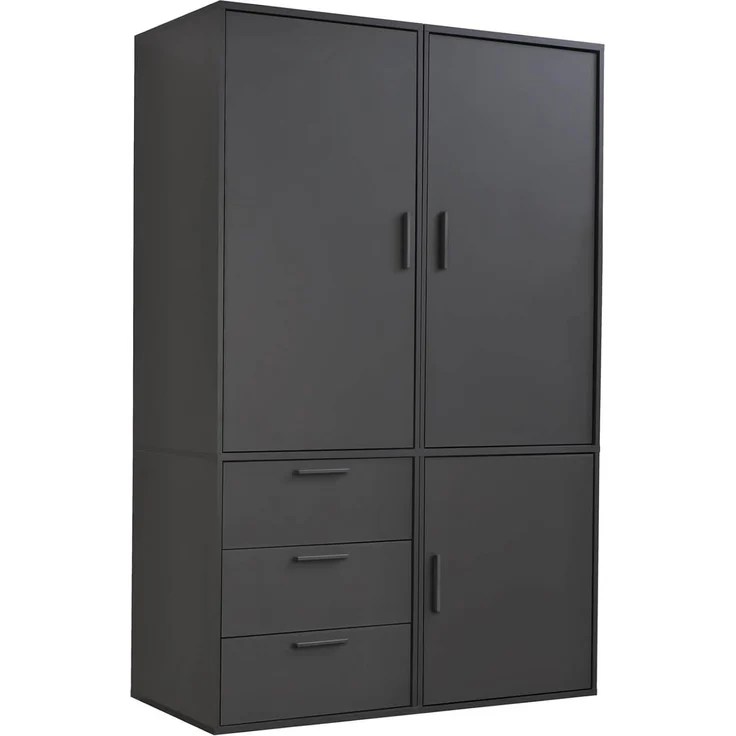 mokebo Kleiderschrank Der Grenzenlose (3-Türig & 3 Schubladen)
