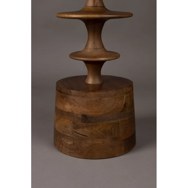 DutchBone Beistelltisch Cath aus massivem Mangoholz mit Walnuss-Finish, rund Braun 46x46x58 cm – Bild 4