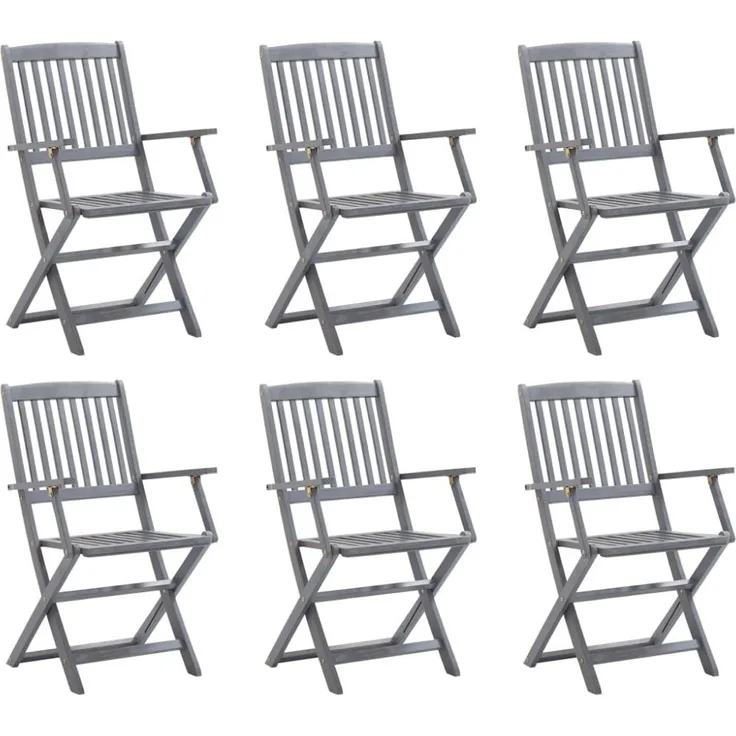 vidaXL Klappbare Gartenstühle 6 Stk. Massivholz Akazie 3065519
