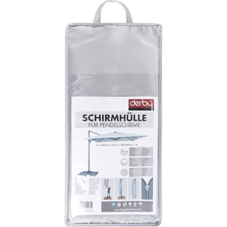 Doppler Schutzhülle BASIC für Pendelschirme Ampelschirme ø 300 350 400 / 300 x 300 cm Haube für ø 300, 350 und 300 x 300 cm – Bild 1