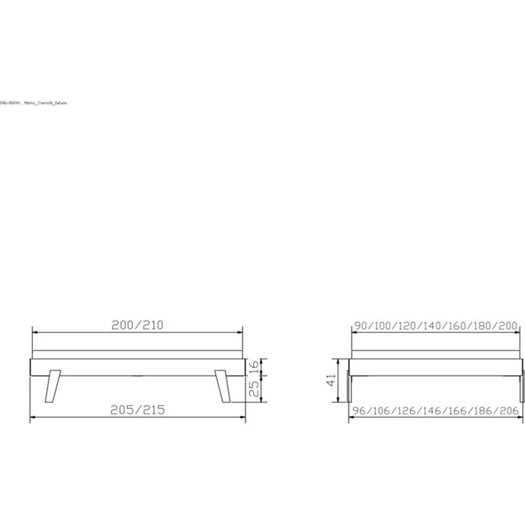 Hasena Bett Molino Weiß ohne Kopfteil, Kollektion Trento 180x210 cm, Komforthöhe 25 cm MDF weiss deckend – Bild 4