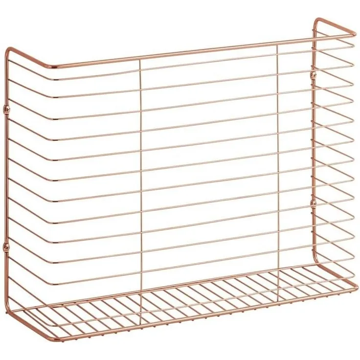 mDesign Wandregal Ablage Aufbewahrung Regal Organizer Metall Roségold