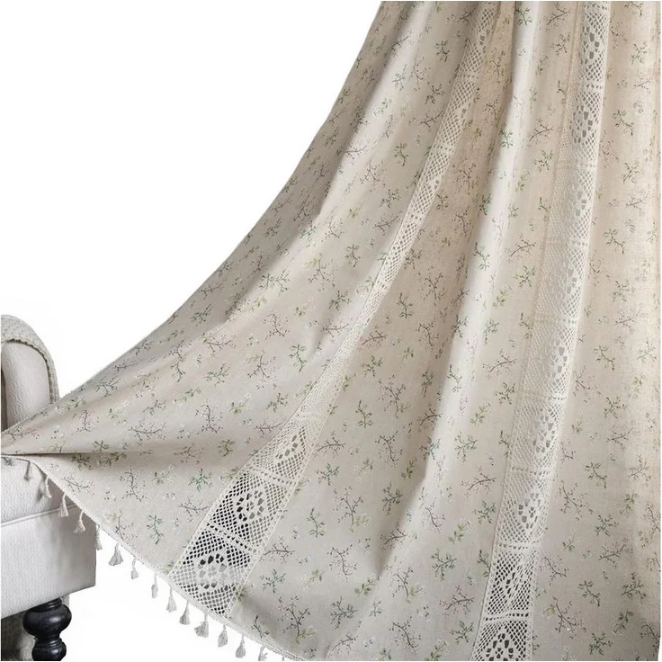 Minicloss Vorhang Boho-Vorhänge, Landhausstil Verdunkelungsvorhänge, Vintage Paneelvorhänge, geeignet für Küche und Wohnzimmer – Bild 5