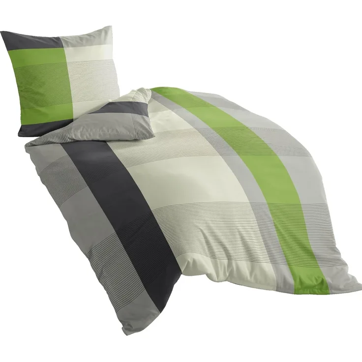 Bierbaum Bettwäsche 4643_06, Satin Basic, Designed in Germany, 155x220 cm, silber